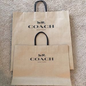 “Coach” 2 paper shopping bags, big&medium